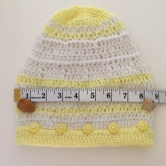 Crochet Beanie / hat /tam with buttons - Picture 5 of 5